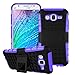 MAMA MOUTH Galaxy J5 2015 Case, Shockproof Heavy Duty Combo Hybrid Rugged Dual Layer Grip Cover with Kickstand for Samsung Galaxy J5 J500 2015(with 4 in 1 Packaged),Purple