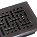 Accord Ventilation AMFRRBB412 Floor Register with Wicker Design, 4-Inch x 12-Inch(Duct Opening Measurements), Oil Rubbed Bronze