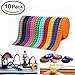 SiliBuilds Original Lego Building Block Tape - Safe Non Toxic BPA Free Silicone Reusable Self Adhesive Toy Base Plate Brick Strips - Multi Color 10 Pack Roll Set