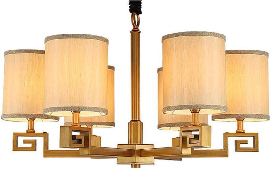 MULANG Modern Minimalist Chandelier, American Antique Iron Chandeliers, Living Room Restaurant Bedroom Hotel Decoration Pendant Lamp , A