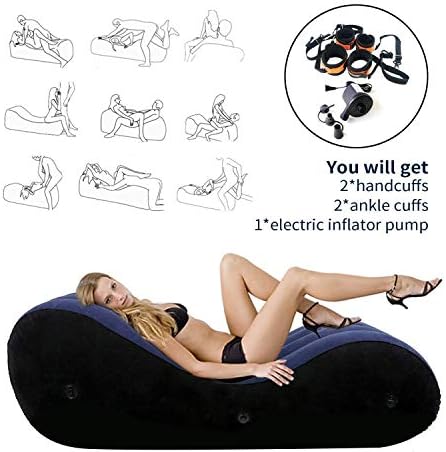 LYDB Portable Inflatable Sofa Magic Assistant Position Deeper Position Support PVC Flocking Bed Couple Travel Sports Bed Skills