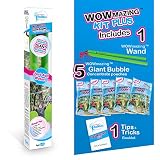 WOWMAZING Giant Bubbles Kit Plus - Great Value - Big Bubbles kit Including Big Bubble Wand and Giant Bubble Solution Concentrate (Makes 1.5 Gallon of Large Bubbles)