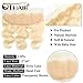 QTHAIR 8A 613 Bundles With Frontal Brazilian Virgin Human Hair(16 18 20+14,Bleached Knots) Blonde 3 Bundles With Closure Brazilian Body Wave Human Hair Blonde Bundles With Frontal