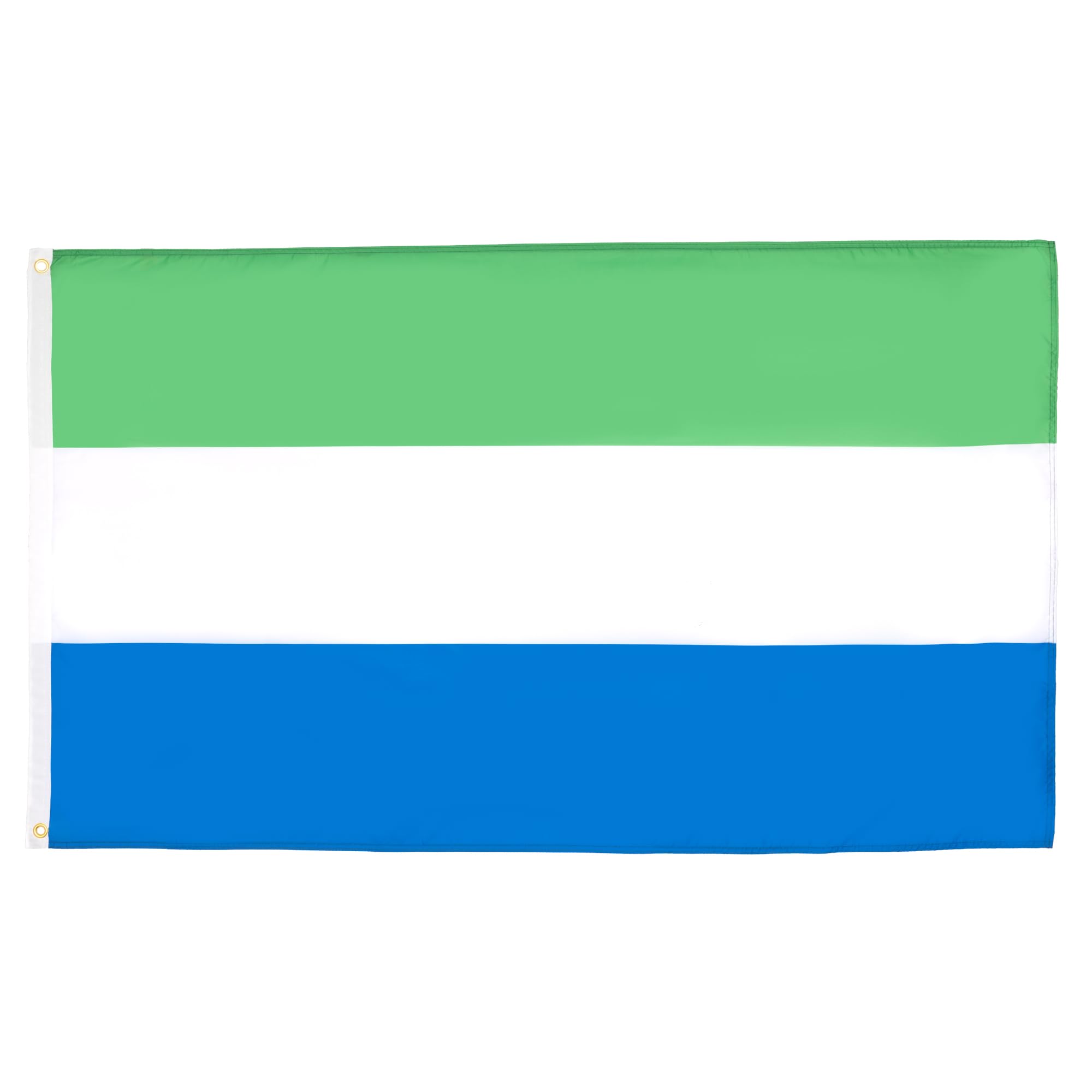 AZ FLAG - Sierra Leone Flag - 3x5 Ft - 100D Polyester Sierra Leonese Banner with Two Metal Grommets - Fade Resistant - Vivid Colors - 3' x 5' Feet - 150x90 Cm — image 1