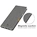 One Plus 5 case,Feitenn Premium Flip Leather PU Wallet case Sleep Wake up Smart Cover with Stand Kickstand Card Holder Magnetic Closure Slim Fit Cover case for One Plus Five Oneplus 5 1+5 2017 (Gray)