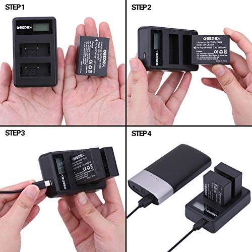 NP-W126 NP-W126S Batteries de Rechange (2-Pack) avec Chargeur Double USB pour Fuji X-T2X-T1 X-T10 X-T20 X100F X-Pro1 X-Pro2 X-E2 FinePix HS35EXR HS50EXR Fuji X-A1 X-A2 X-A3 X-E1 X-E2S - Image 6