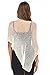 Back From Bali Womens Sheer Poncho Shrug Bolero, Lightweight Summer Shrug Pullover Sweater Cream/Off White