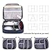BUBM Electronic Organizer, Double Layer Travel Gadget Carry Bag for Cables, Plugs, Earphone, Flash Hard Drive and More-a Sleeve Pouch for iPad mini(Medium, Dark Blue)