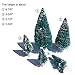 Mini Snow Globe Christmas Trees Tabletop Fake Bottle Brush Pine Trees Decor Craft Xmas Village Flocked Trees Party Decoration DIY Accessories Up to 4-7/8’’ Bluish Green16PCS with White Plastic Base