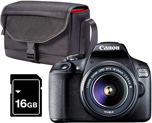 Canon-EOS-2000D-Kit-Cmara-Rflex-241MP-WiFi-NFC-Objetivo-EF-S18-55mm-Bolsa-SD-16GB-Negro