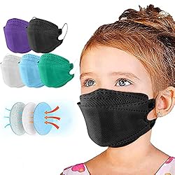 50Pcs KF94 Fish Shaped Kids Masks, 4-Layer Face