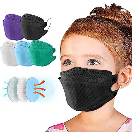 50Pcs KF94 Fish Shaped Kids Masks, 4-Layer Face