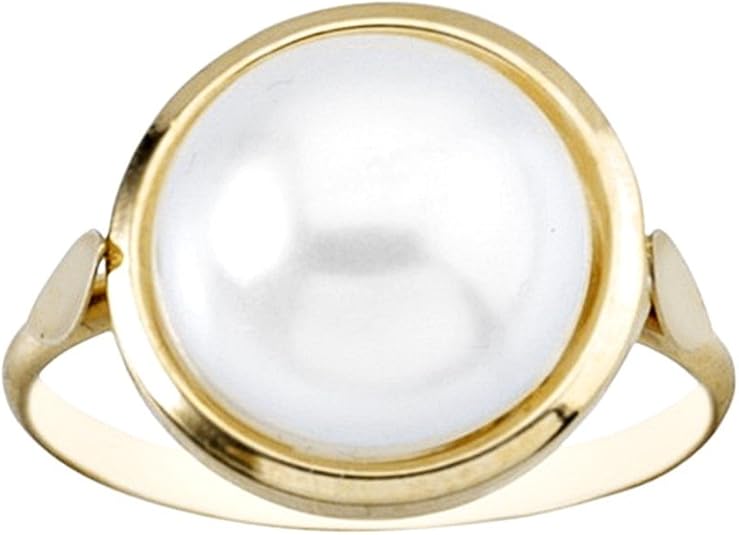 Sortija oro 18k bocel redondo 10mm. perla [AA7002] : Amazon.es: Joyería