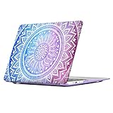iCasso Macbook Air 13 Inch Case Art Printing Matte Hard Shell Plastic Protective Cover For Macbook Air 13 Inch Model A1369/A1466 (Purple Medallion)