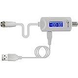 Indoor TV Antenna Amplifier, 25dB High Gain Amplifier, Low Noise/Clears Up Pixelated Amplifier Signal Booster, Adjustable dB&