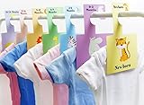 Baby Closet Dividers - Safari Animals | Baby Clothes Organizers | Pack of 7 Hangers (S)