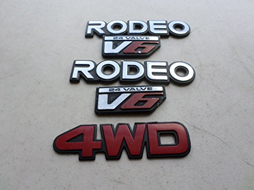 94-98 Isuzu Rodeo 24 Valve V6 4WD Side Door Fender Emblem 8970447430 Logo 8970734080 Tailgate 8970937190 Decal Set
