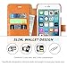 iPhone 6S Plus Case - SHIELDON Genuine Leather iPhone 6 Plus Wallet Case Slim Flip Case with Card Slot [Stand] [Wallet] Book Style Case for Apple iPhone 6/6S Plus Devices (Brown)