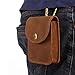 Xennos Waist Packs Men Vintage Genuine Leather Belt Loop Waist Pack Small Retro Crazy Horse Leather Cigarette Case Pouch #008 – (Color: Lighter Brown)thumb 1