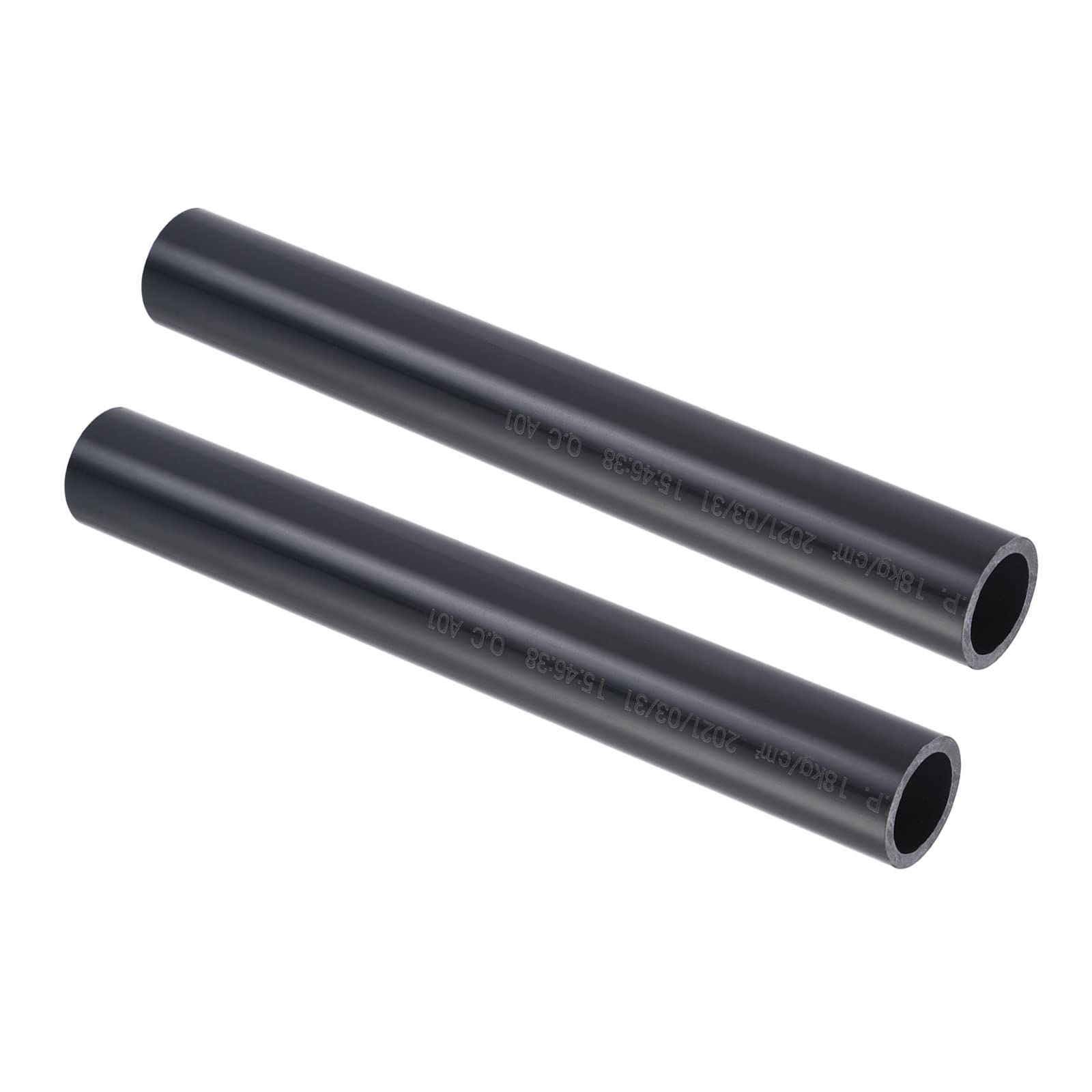 M METERXITY 2 Pack UPVC Pipe Fitting - Water Tube Socket Connector, Straight Pipe Joint, Apply to Garden/Pool (3/4 Inch 200mm, Black)