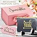 Heather & Willow 6 Piece Set | Navy Blue Bride Tribe Canvas Cosmetic Makeup Clutch Gifts Bag for Bridesmaid Proposal Box & Bridesmaids Bachelorette Party Favors