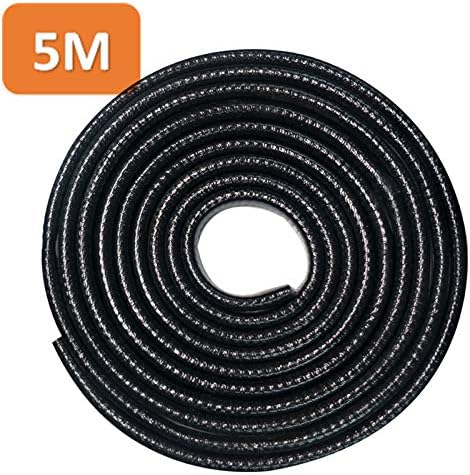 Tsucia 車用 モール ドアガード テープ不要 U型 ドアエッジプロテクター 防塵 5m 衝撃 傷防止 着脱簡単 キズ防止 黒 日本製