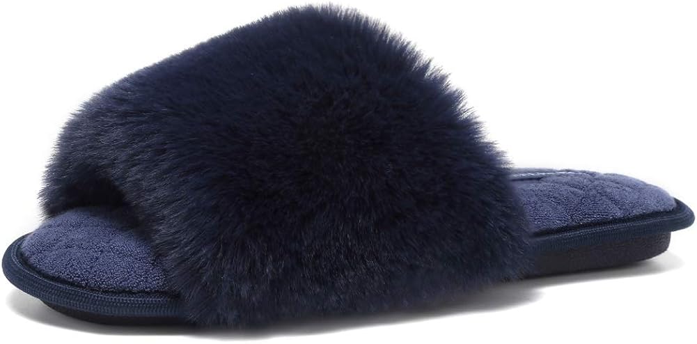 womens fur slide slippers