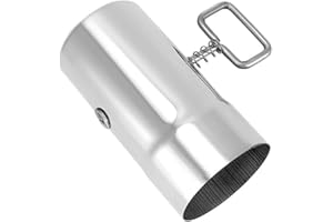 TAISOCA Stove Pipe with Damper, 2.36 Inch, Stainless Steel, Solid Fuel, Portable Stove