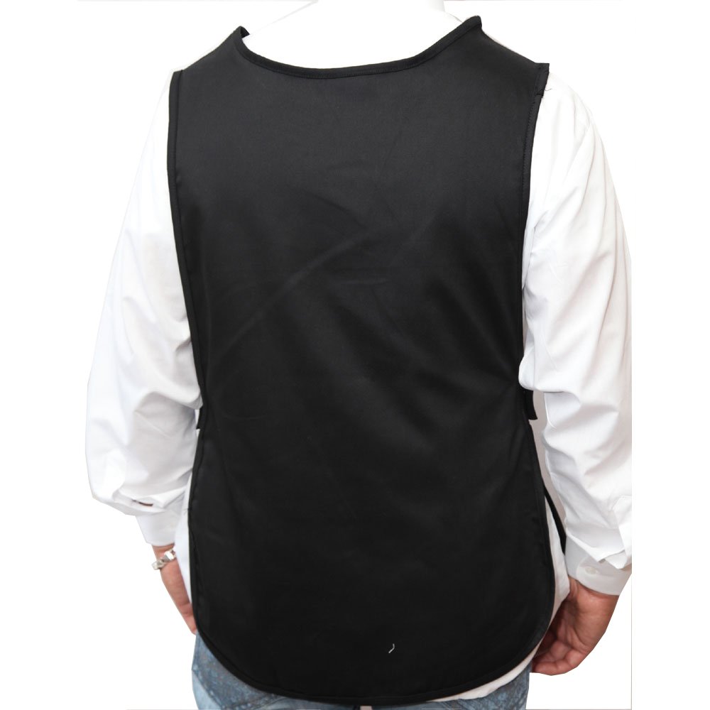 Mcintyre Brand Poly/Cotton Catering and Cleaners Tabard Apron, Black