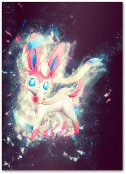 Kxky Dessin Anime Decoration De La Maison Imprimer Mur Art Travail Toile Peinture Pokemon Enfants Affiche Cadeau Chambre De Bebe Sans Cadre Amazon Fr Cuisine Maison
