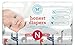 Honest Baby Diapers, Multi Colored Giraffes, Size 0 Newborn, 160 Count