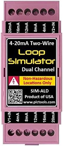Analog 4-20mA Current Loop Simulator Dual Channel DIN Rail Mounted