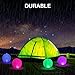 HAPIKAY Solar Floating Pool Lights - 14 Inch Inflatable and Waterproof LED Color Changing Light Orbs- Floats or Hang in Pool, Garden, Backyard, Patio, Party (1, English)