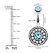 BodyJ4You Vintage Shield Crystal Belly Button Ring 14G Stainless Steel 1-2 Pieces