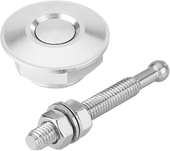 Noir Akozon Capot Moteur Universel Capot Bouton-poussoir Capot Voiture Kit Attache De Verrouillage Quick Lock