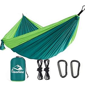 Favorland Camping Hammock Double & Single with Tree Straps for Hiking, Backpacking, Travel, Beach, Yard - 2 Persons… 51g6HxI0SFL