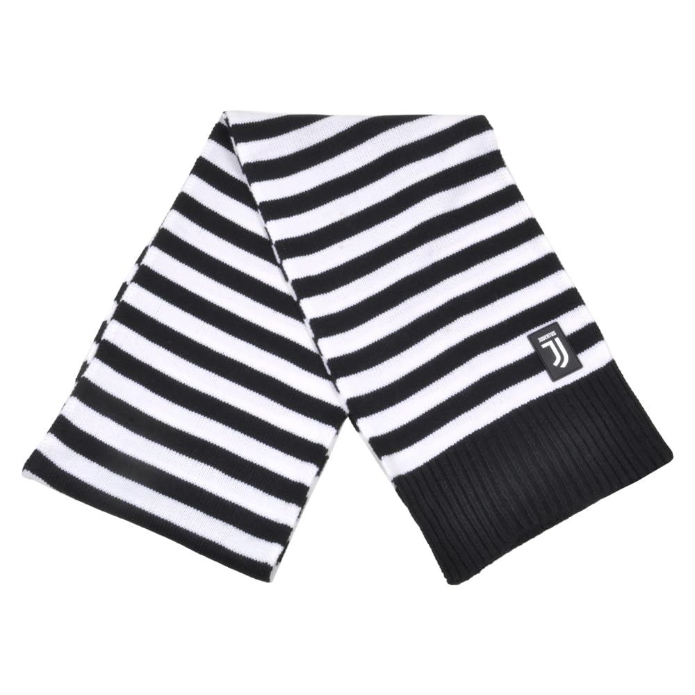 Enzo Castellano Juventus 131029 Juve A Scarf Official Product Black White Stripes 100% Acrylic 25 x 180 cm