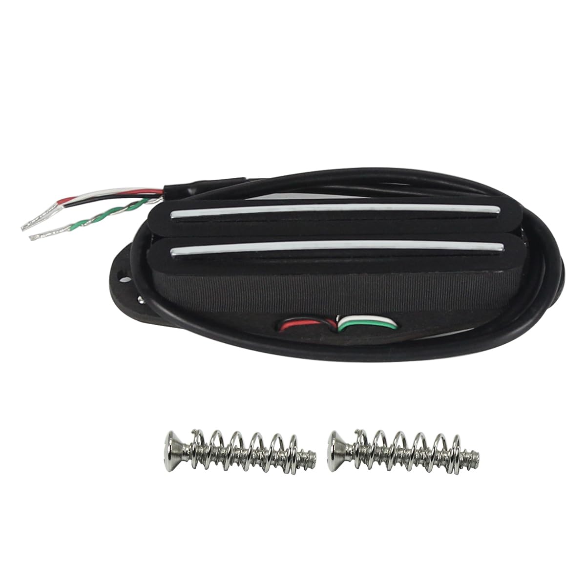 FLEOR Alnico 5 Hot Rail Humbucker Single-Coil-Sized Pickup 9-10K Humbucker Black Fit ST SQ TL Guitar