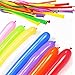 Joyin Toy 180 Pieces Party Balloons Assorted Color Latex Balloons 3 Style with Hand Held Air Inflator and 8 colors of Crimped Curling Ribbons