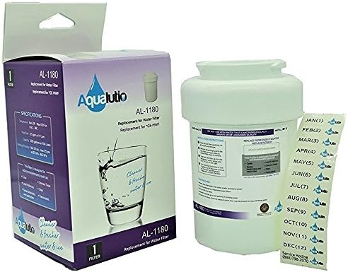 Aqualutio Mwf Water Filter For Ge Refrigerator Water Filter Replacement for Ge and Kenmore High Flow Rate With Clean And Clear Water Tested And Certified By Wqa