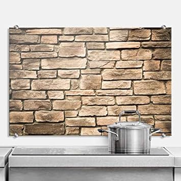 Spritzschutz Italian Stonewall Kuche Kuchenruckwand Mauer Wand Stein Steinoptik Mediterran Naturstein Backsteine Braun Wall Art 80x60 Cm Amazon De Baumarkt