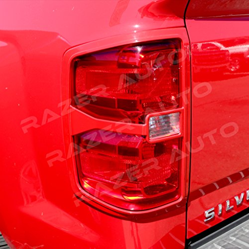 Razer Auto 2014-2015 Chevy Chevrolet Silverado 1500 Victory RED Taillight Trim Cover