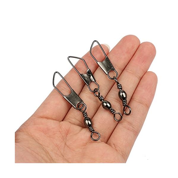 SHELURE-Fishing-Line-to-Hook-Clip-Connector-Swivels-20-75LB-Pack-of-100