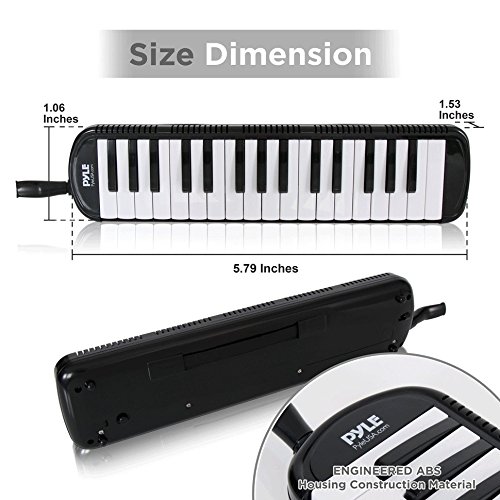 image for Pyle PMLD12BK.5 Melodica - Keyboard Harmonica Instrument