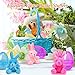 MOMOTOYS 12 Packs Easter Eggs Basket Stuffers Plush Bunnies Plastic Easter Eggs Fillers Kids Party Favors Surprise Easter Eggs Hunt Games Supplies Birthday Gifts Toddler Girls Toys Goodies bags
