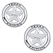 TK-KLZ 2Pcs 3D Metal TEXAS EDITION Star Car SUV Truck Side Fender Rear Trunk Emblem Badge Sticker Decals for JEEP Dodge GMC Ford Honda Toyota Highlanger Nissan VW (Silver)