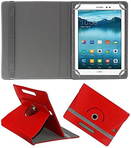 ECellStreet 360° Degree Rotating 7 Inch Flip Cover Diary Folio Case with Stand for Lenovo Tab3 7 Essential - Red