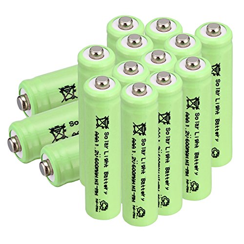 Windmax Greem 15 PCS 3A AAA 1.2V 600mAh Rechargeable Battery White NiMH 3A batteries for Solar Light