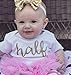 Bump and Beyond Designs Baby-Girls Half Birthday Leotard 6 Month Photo Outfit Girl White, 6-12 Months