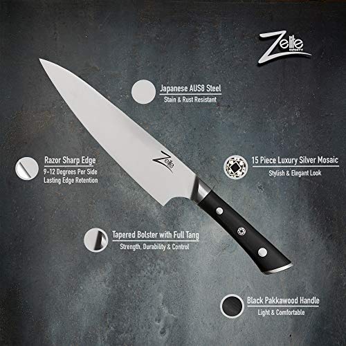 Zelite Infinity Chef Knife 8 Inch RazorEdge Series Japanese AUS8
